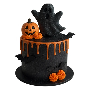 halloween cake, sparkly and trendy, remove background sticker