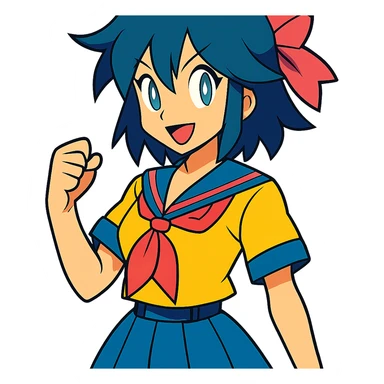 anime character in vibrant toon style sticker