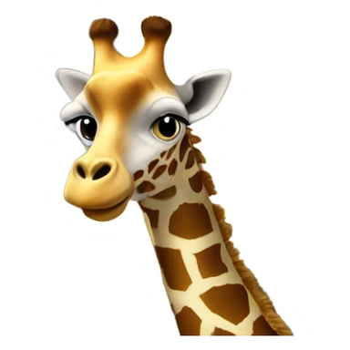 A giraffe in front of eiffle tower  sticker