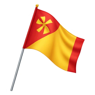  yellow and red flag  sticker
