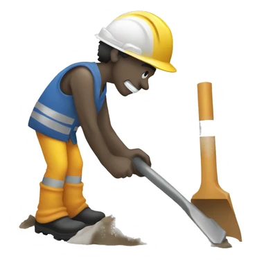 construction work shove sticker