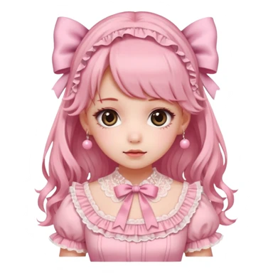 Lolita cute pink sticker