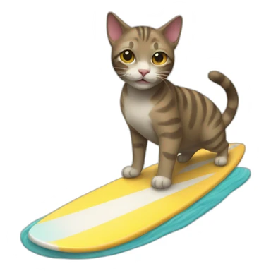 cat surf sticker
