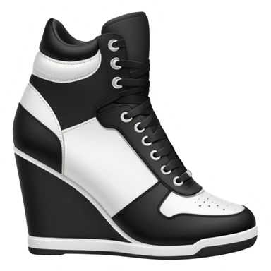 line art wedge sneakers no color sticker