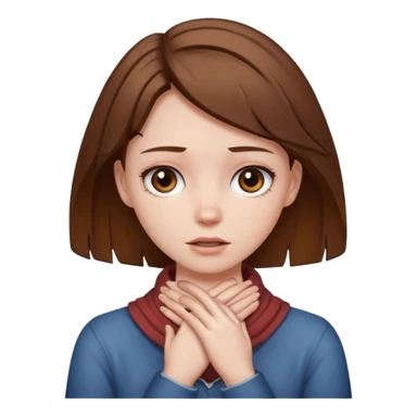 girl choking herself sticker