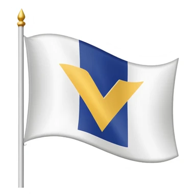 a white waving flag with the word 'Victory' on it. sticker