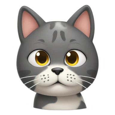 Sad cat scratching his head sticker