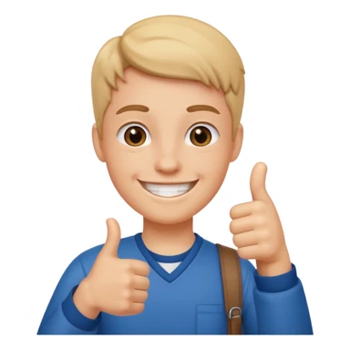 Create a icon of a student whose grade is getting better sticker