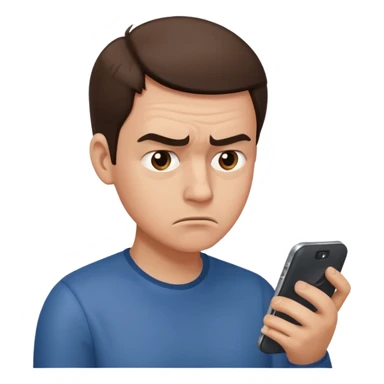 Checking phone worried sticker