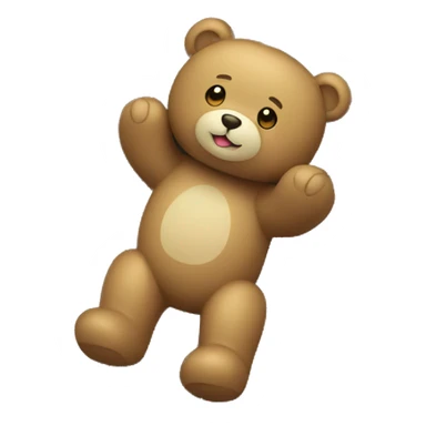 Teddy bear hanging off tree sticker