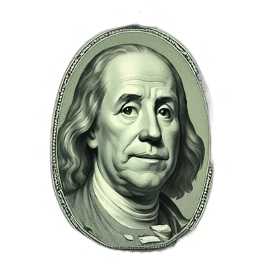 A hundred dollar bill sticker