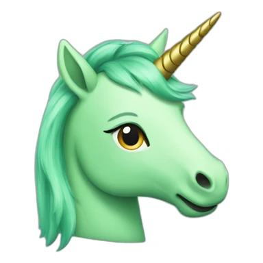 Light green unicorn sticker