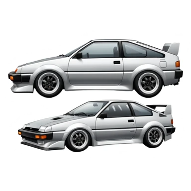 Toyota AE86 sports car sticker