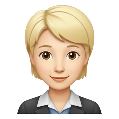 happy teacher with blond short hair sticker