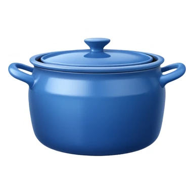 an empty blue kitchen pot sticker