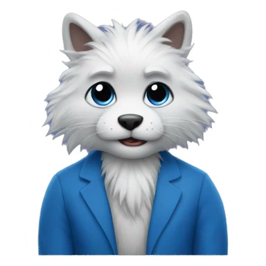 blue liberal furry sticker