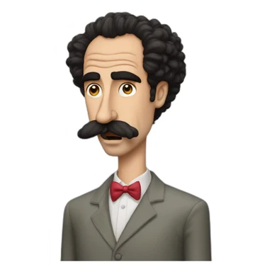 borat in mankiki blowing a heart sticker