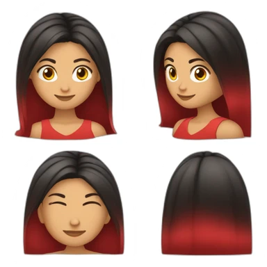 Mujer de cabello rojo corto hasta los hombros sticker