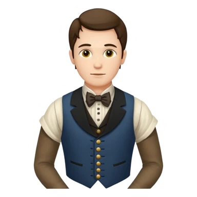 1800's american male sticker