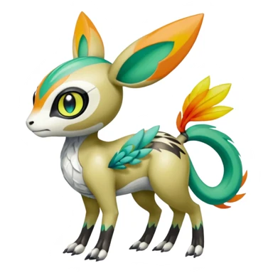 Meloetta-Vernid-Trico-Fionbri-Pokémon-Digimon-Fakémon-fusion-hybrid-creature sticker