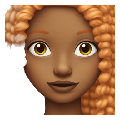 ginger girl with frekles and fake eyelashes sticker