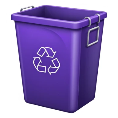 dark purple recycle bin sticker