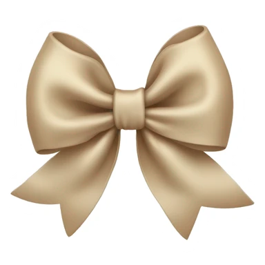 Beige bow sticker