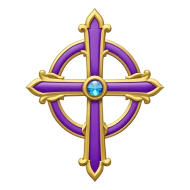 ave maria's emblem with a touch of purple sticker