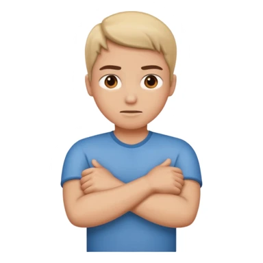 crossing arms sticker