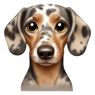 Tan merle mini dachshund sticker
