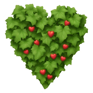 ivy wrapped red heart sticker