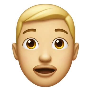 Emoji face biting lip sticker