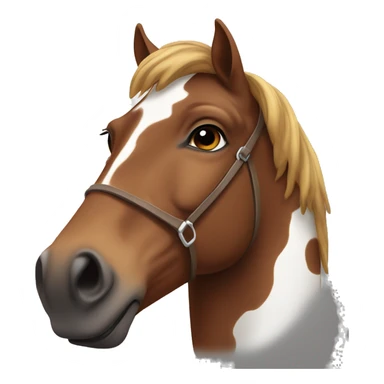 brown horse with white spot on forehead and uper lip sticker