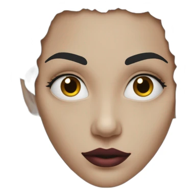 Un visage noir avec un de vampire, les cheveux locks teinture de cheveux, les yeux remplacés par des étoiles, un jeune. sticker