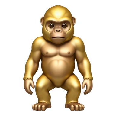 Gold gorilla sticker