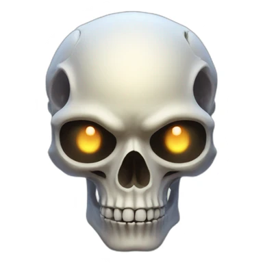 a capricorn skeleton with glowing eyes sticker