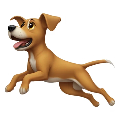 Farting flying away dog sticker