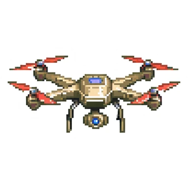 Ukrainian drone in a dynamic pose sticker