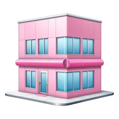 partly pink stylish beauty salon building sticker