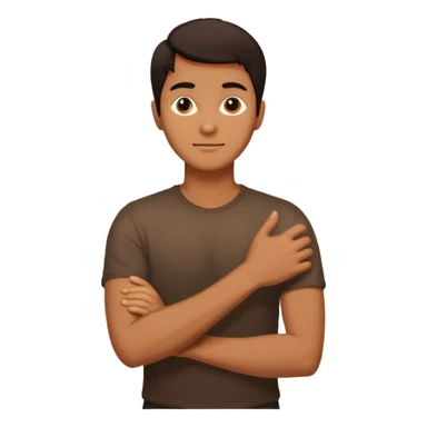  silhouette  crossing his arm  sticker