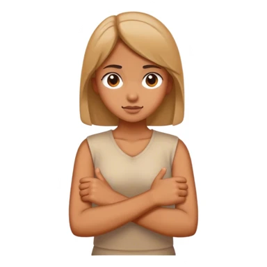 girl crossing arms sticker