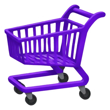 Purple shopping cart sticker