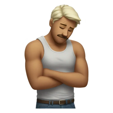 man scratching himself desperately sticker