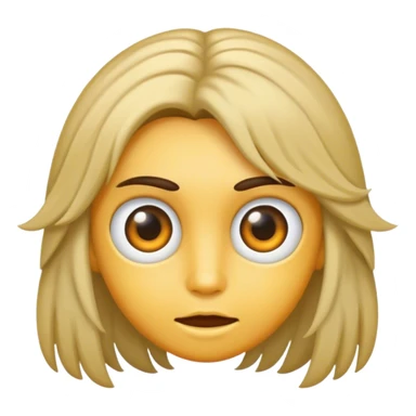 An airplane with human eyes and hair sticker