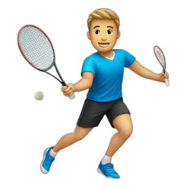 Jenue homme jouant du badminton sticker