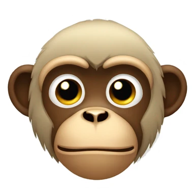 sleepy face monkey sticker