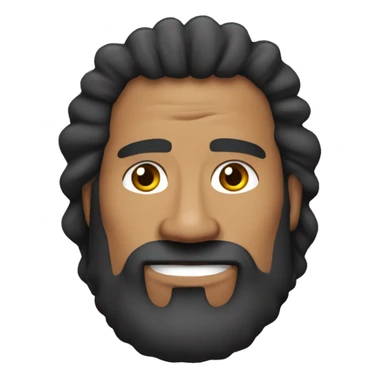 Dwayne the rock Johnson wit huge bushy beard sticker