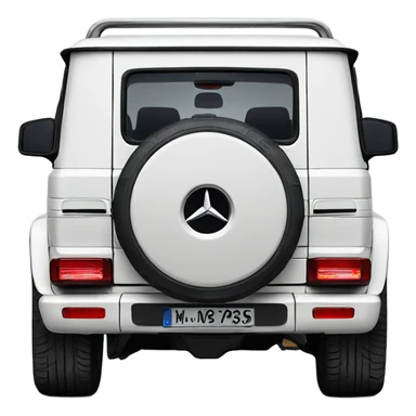 White Mercedes gwagon back sticker