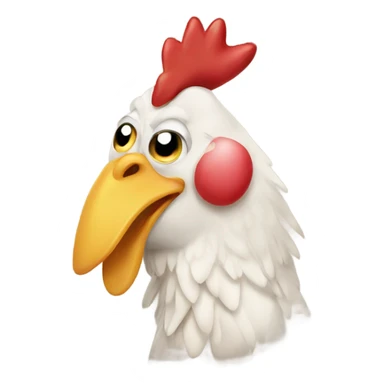 Chicken picking his nose  sticker