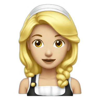 blonde maid sticker